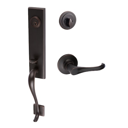 Sure-Loc Hardware Solitude Handleset, Bergen Square Handleset Trim, Satin Nickel